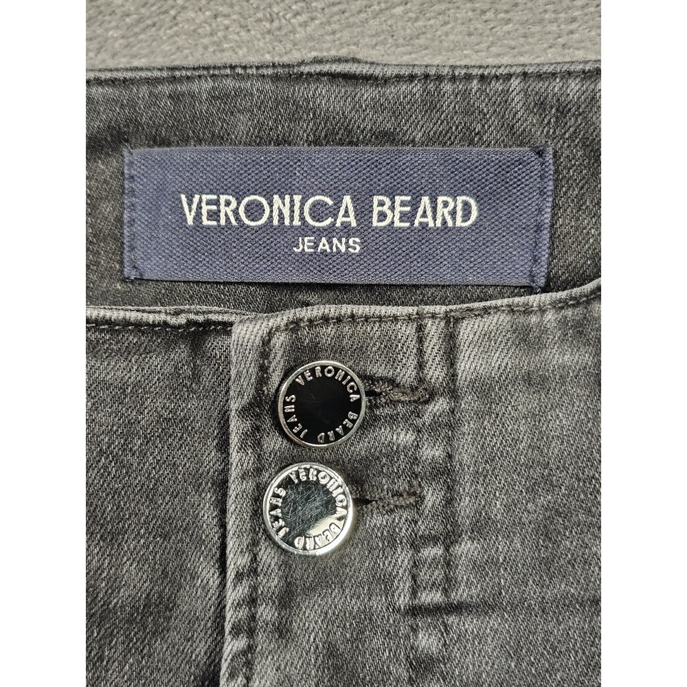 Veronica Beard Jeans Carson Ankle Flare High Rise Womens 26 Washed Black USA - Picture 2 of 11
